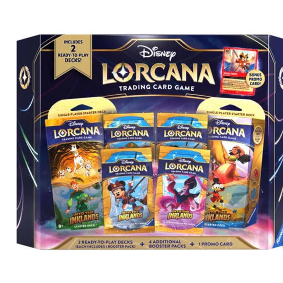 disney lorcana trading card game into the inklands Ravensburger TCG: - Ruby & Sapphire Single-Player Starter Deck | Engaging Gameplay | Over 200 Original Disney Artworks These locations add a whole new dimension of gameplay and a fresh new spin to every deck This is at the Go!